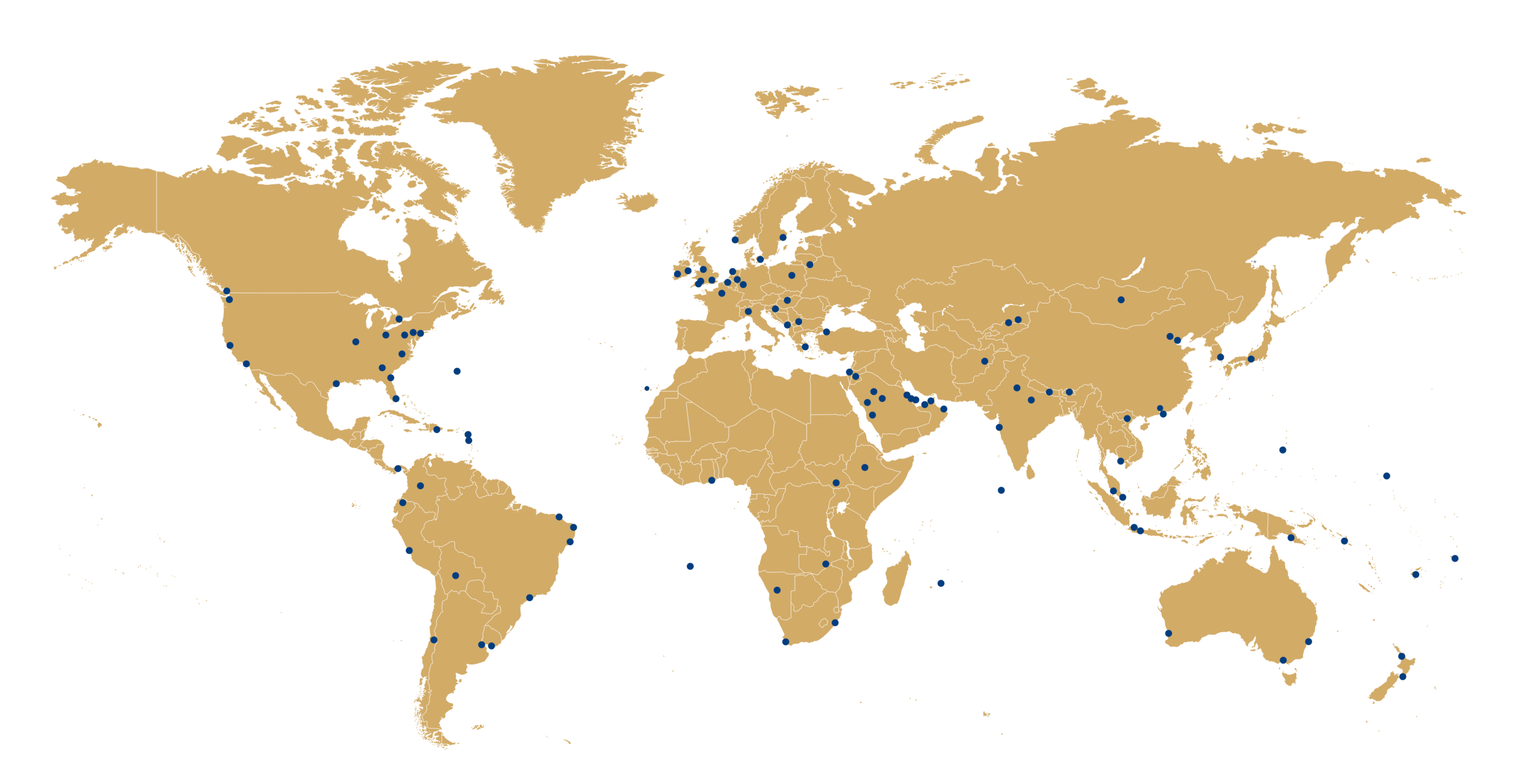 Map of Pegasus Aviation Advisors project experience