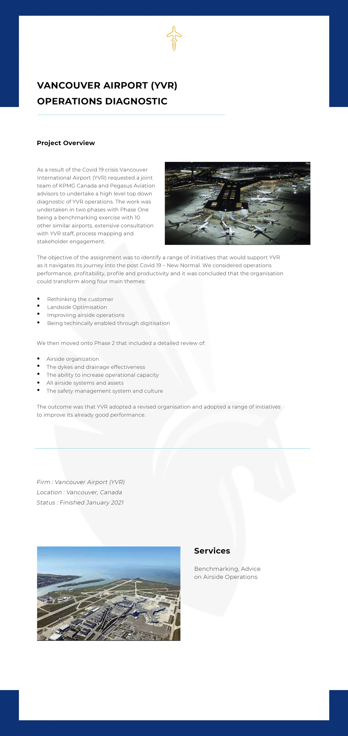 Vancouver Airport (YVR) Operations Diagnostics